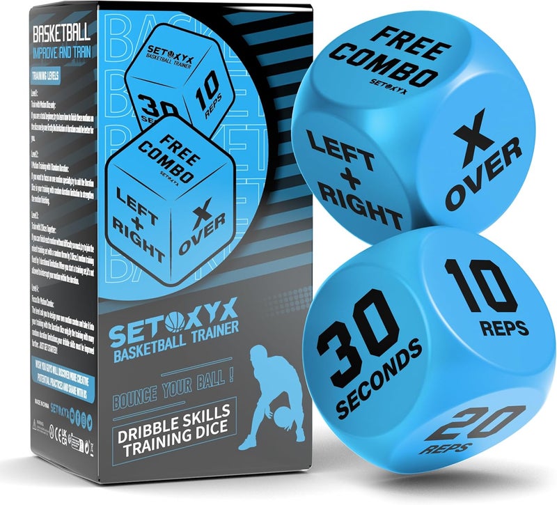 SETOXYX Basketball Dribble Skills Dice Set - Training Equipment - Basketball Gift for Boys.Dribble Skills Training for Beginner and Party Favors - Image 1